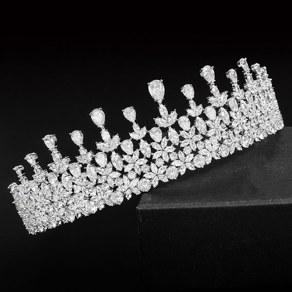 Tiaras e coroas de casamento de cristal vintage para na noiva Diadema de colora￧￣o de noiva Diadems Bandas da cabe￧a Acess￳rios de cabelo de noiva Presente de joias