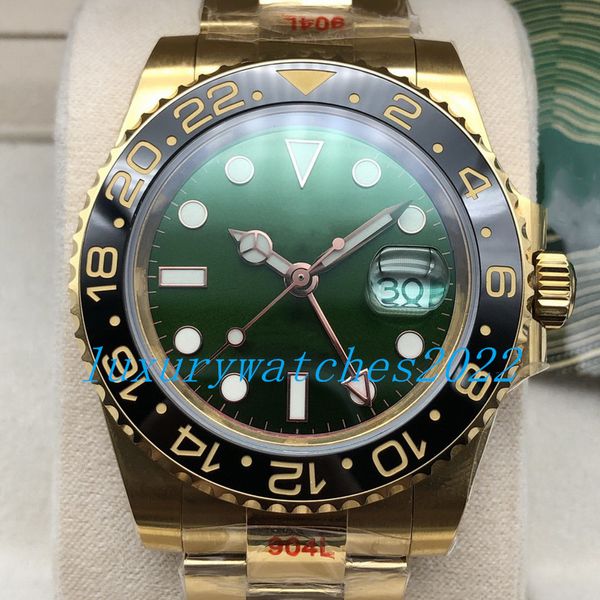 Orologi da uomo Ceramic Bezel Green Dial 40mm NF Factory V5 Movimento automatico Ref.116718 Bracciale in acciaio inossidabile oro 18 carati Luminoso Orologi da polso da uomo