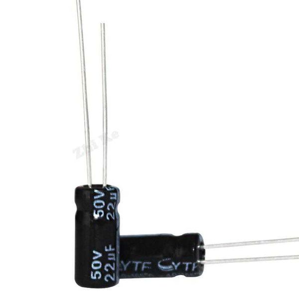 50pcs/lote 50V 22UF 5*11mm Capacitor eletrol￭tico de alum￭nio