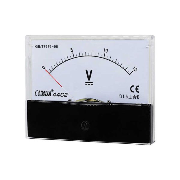 CHHUA 44C2 DC Voltmetro analogico Panel Meter Volt Strumenti di misurazione della tensione 1V2V3V5V10V15V20V30V50V100V150V250V300V450V500V