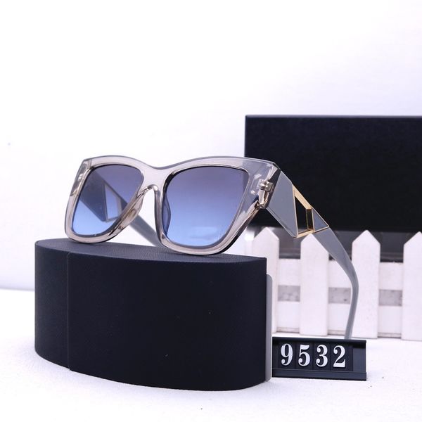 Óculos de sol retongânicos de mulheres e homens com moldura de óculos de óculos quadrados máscara piloto de moda de moda de moda vêm com pacote9532