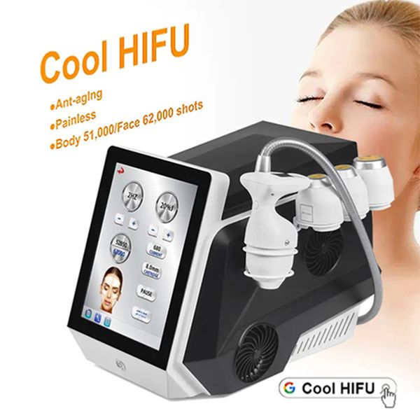 Многофункциональное косметическое оборудование 5D ICE HIFU Устройство Охлаждение безболезненное Снятие морщин.