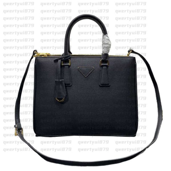 Bolsas de ombro Designer Galleria Saffiano Bolsa de ombro de couro feminino Moda de luxo Bolsa preta Prad Bags 011523H