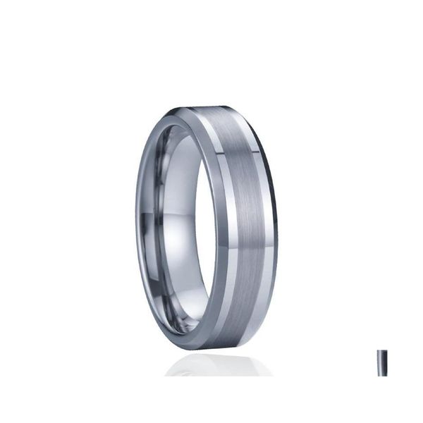 Anel de platina de anéis de cluster para homens de casamento masculinos de tungstênio Love Alliance Acessórios de moda jóias gents de dedo casais gota dhhcm