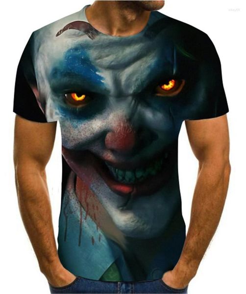 Herren T-Shirts 2023 3D-Druck Clown Hip-Hop Unisex Kurzarm Personalisierter Rundhalspullover XXS-6XL Plus Size T-Shirt Großhandel