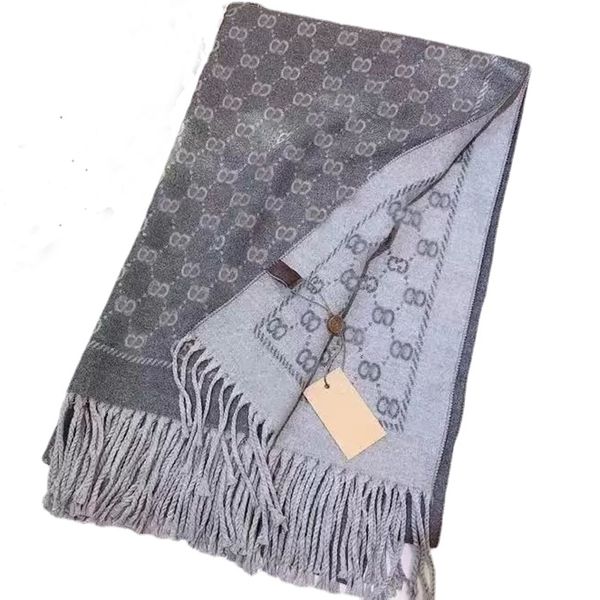 Модельер -дизайнер Scarf Winter Womens and Mens Svarces 100% двойные кассовые обертки с двойным лицом