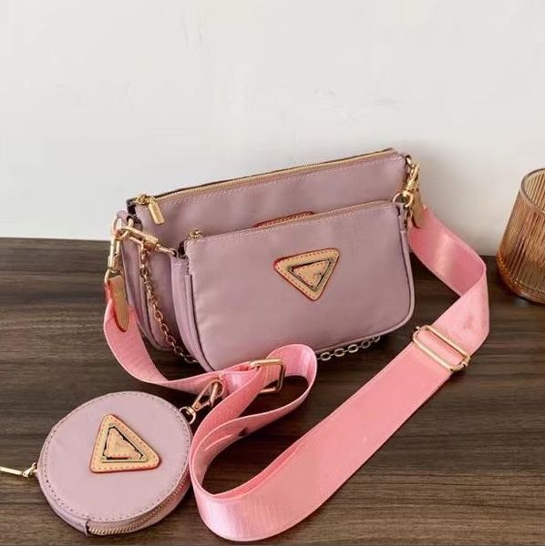 2022 Highs Quality Reedition Designer Bags 2000 Bolsas de ombro de couro de nylon Mulheres Bolsa Messenger de Crossbody Totes 3pcs bolsa por atacado