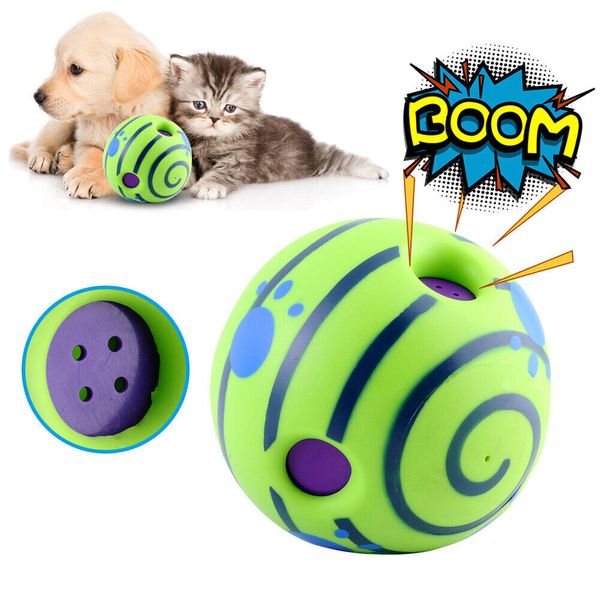 Wobble Wag Giggle Ball Dogg Doggy Indoor Outdoor Pet Toy Rolling com som engraçado