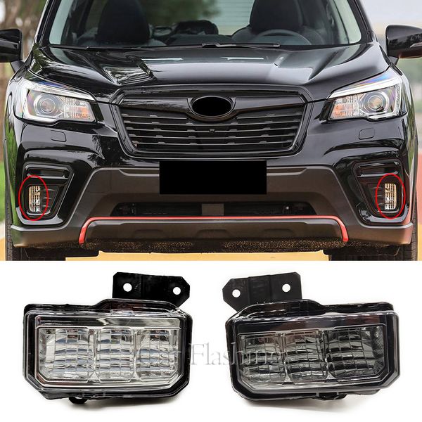 Luz de nevoeiro LED de carro para Subaru Forester SK 2019 2020 2021 L￢mpada de nevoeiro de p￡ra -choques de l￢mpada dianteira de acionamento autom￡tico