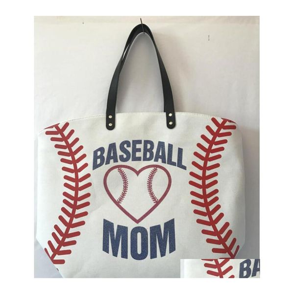 Aufbewahrungstaschen Sportliche Leinwand Softball Baseball Basketball Fußball Totes Inventar Großhandel Drop Lieferung Hausgarten Housekee Organizat Dh13S