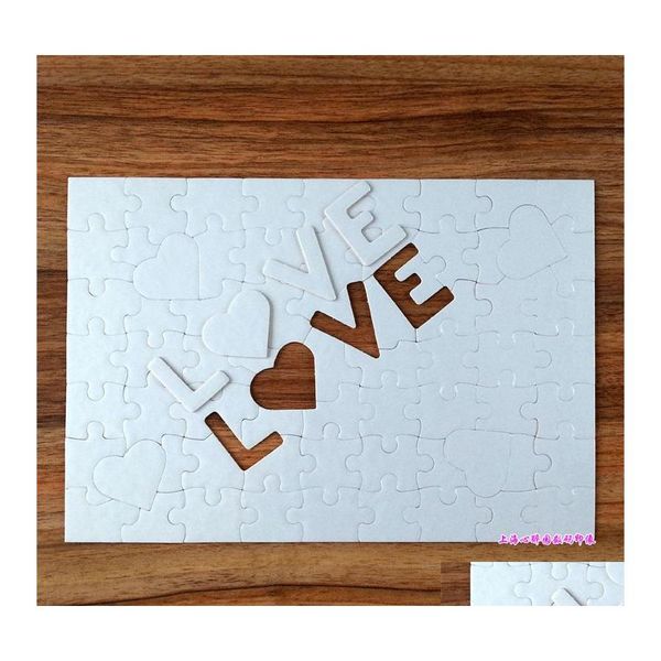 Bomboniera Sublimazione Puzzle vuoto A4 Love Pearl Light White Stampa Cartone a forma di cuore Bambini Adt Intelligence 2 4Xj D Otue0