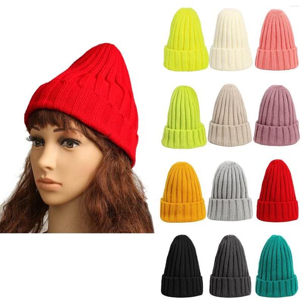 Berretti Beanie invernali per donne uomini ragazzi ragazze uncinetto Skullies cappello tinta unita unisex autunno berretti lavorati a maglia berretti accessori per abiti