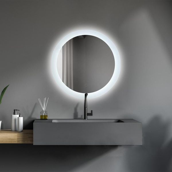 Specchi specchi a parete da bagno illuminato a LED Montaggio a parete con alto lume Anti Fog di controllo separatamente Funzione Dimmer Furresimi per la casa