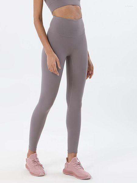 Pantaloni attivi Leggings da yoga in nylon per donna Leggings push-up a vita alta Sport Fitness Pantaloni da corsa elastici Collant da palestra per ragazza 11 colori XL