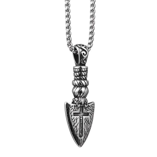 Anhänger Halsketten Edelstahl Pfeil Amulets Accessoires Cross Legierung Mann Geschenke für Frauen Charme Schmuck Halskette Herzpendent