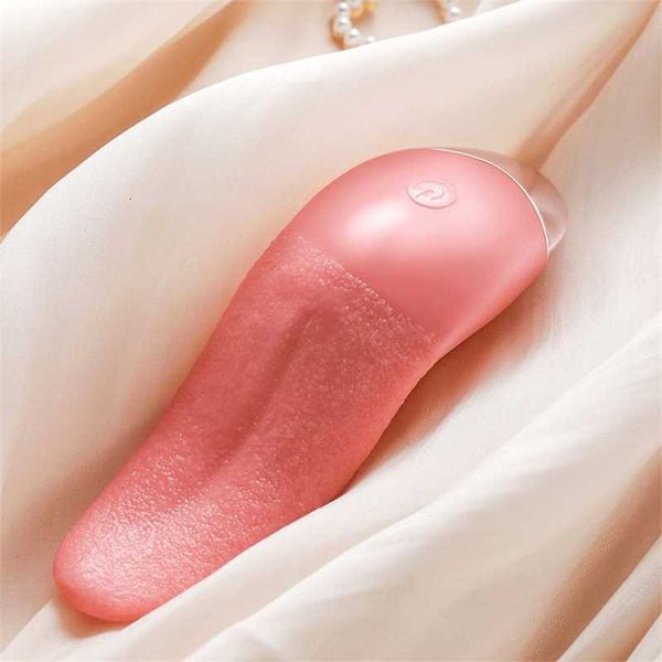 Giocattolo del sesso Massaggiatore Lingua morbida Leccare Vibratori per le donne Masturbatore Orale Pompino Stimolatore clitorideo Vibratore del capezzolo Giocattoli femminili