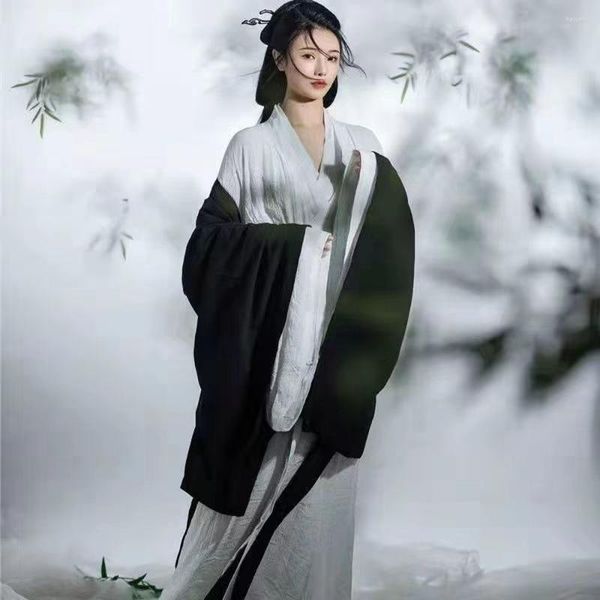 Сцена носить женщины зеленый красный черно -белый платье Ханфу Восточные танцевальные костюмы китайские традиционные древние девушки наряды