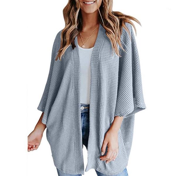 Mulheres de lã feminina Moda Mulher Solid Women Cardigans Halva Manga Loja Knitwar