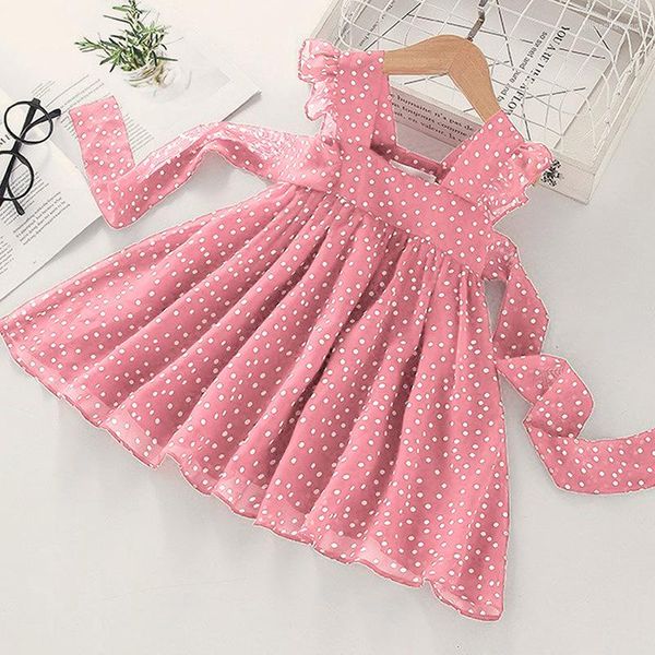 Mädchen Kleider Sommerkleid Polka Dot Große Rüschen Spitze Prinzessin Für Kinder Kinder Kleidung