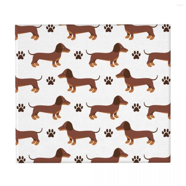 Masa paspasları mutfak Dachshund ve Paws Trençesi Emici Pad Çay Havlu Placemat için