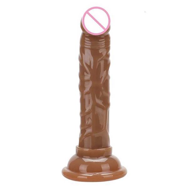 Brinquedo sexual massageador cm26 vibrador feminino com ventosa poderosa simulação cor de carne anal mini pênis cristal vibradores brinquedos para mulheres homens