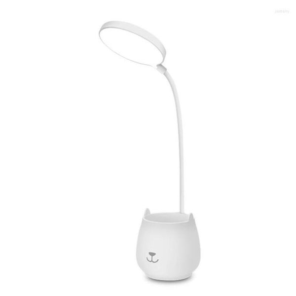 Lampade da tavolo Lampada da scrivania a LED Ufficio dimmerabile per la cura degli occhi con porta di ricarica USB Luminosità regolabile ricaricabile plug-in