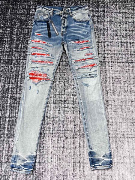 2023 nuovi fantastici jeans skinny strappati in difficoltà da uomo ~ jeans TAGLIA USA 29-38 ~ pantaloni slim in denim da motociclista da moto slim jeans hip hop