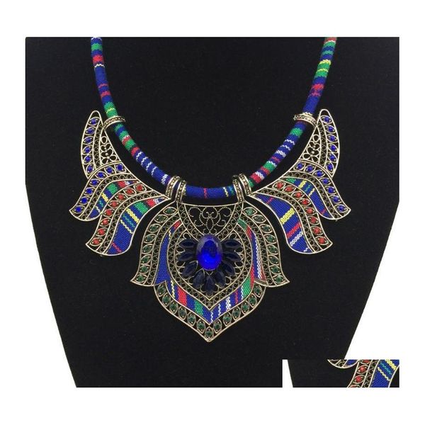 Anhänger Halsketten Chunky Bib Statement Torque Choker Böhmen Afrikanisch Ägypten Tribal K3ND Drop Lieferung Schmuck Anhänger Dhl42