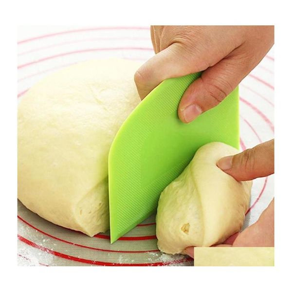 Ferramentas de pastelaria de cozimento Usef Creme Spata Diy Cutters Fondant Dough Raspador Bolo Cutter Tool Acessórios de cozinha Drop Drop Home Gar Dhpp9