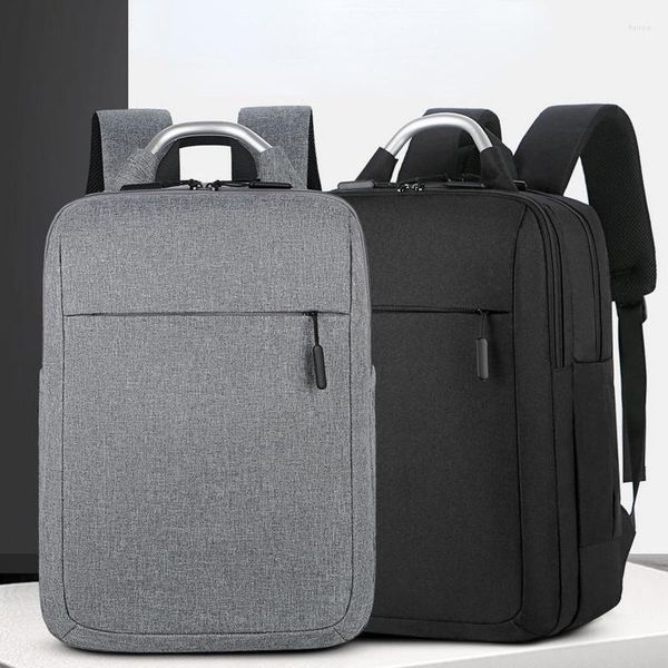 Рюкзак 2023 Бизнес для 15-дюймовых ультратонких сумков для ноутбуков Сплошные сумки Мужчина мешок для мужской одежды dos homme e487