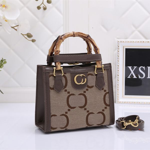 Moda Çanta Tote Çanta Deri Kadın Tasarımcı Büyük G Top Kolu Diana Jumbo Bambu Omuz Çantaları Kadın Lüks Crossbody Tote Çantalar 01152