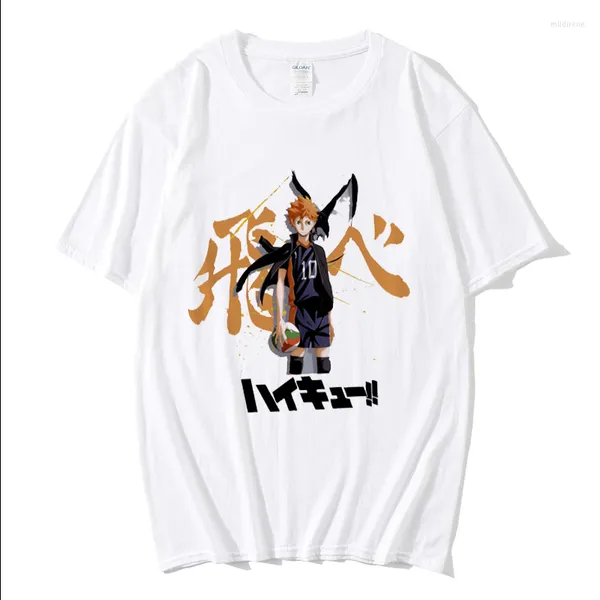 T-shirt da uomo Anime Oya Haikyuu T-shirt Summer Top Karasuno Cartoon Character Graphic manica corta da uomo