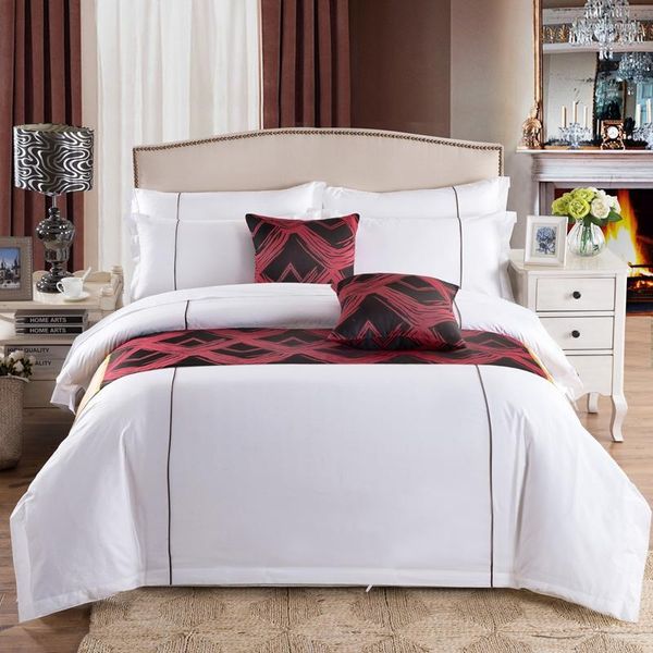 Bettwäsche-Sets Großhandelspreis El Set 4 Stück Bettbezug Bettlaken Kissenbezug Weiße Bettwäsche