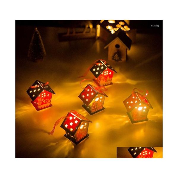 Decorazioni natalizie Luminoso Chalet Ciondolo Albero Ornamenti per El Bar Supermercato Casa Drop Delivery Garden Festive Party Supplies Dhsvl