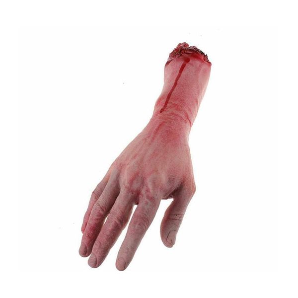 Weihnachtsdekorationen Blutiger Horror Gruselige Halloween-Requisite Gefälschter abgetrennter lebensgroßer Arm Handhaus 3 cm Drop-Lieferung Hausgarten Festlich Dhtrk