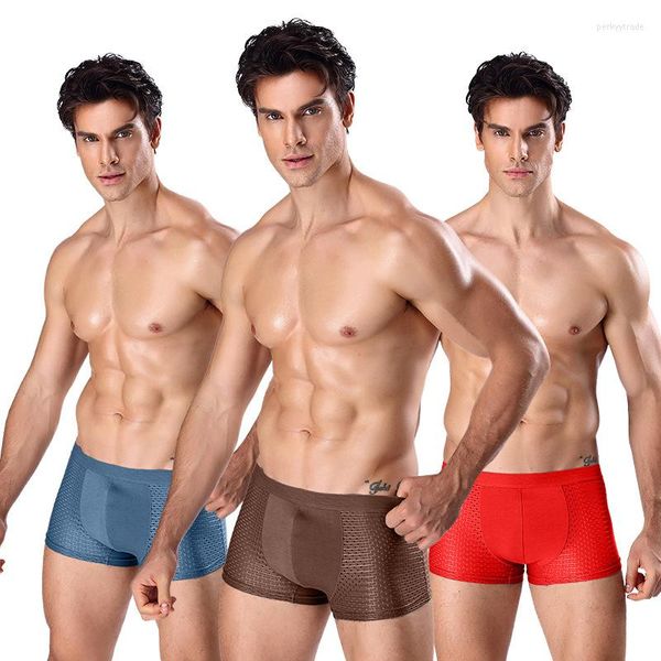 Unterhosen Herrenhöschen Männlicher Mann Pack Shorts Boxer Unterwäsche Slip Homme Calzoncillos Bambusloch Große Größe L-3XL