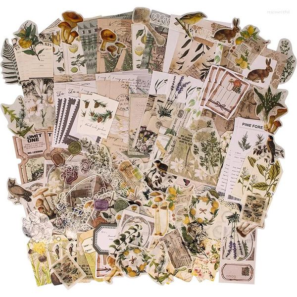 Confezione regalo 260 pezzi Adesivo per album vintage Diario estetico Kit di forniture per scrapbooking Planner per quaderno universitario fai da te