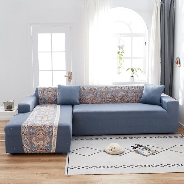 Stuhlhussen, elastische Sofabezug, Wohnzimmer-Kombination, L-Form, bestellen Sie 2 Stück Möbelpolster-Schutzhülle