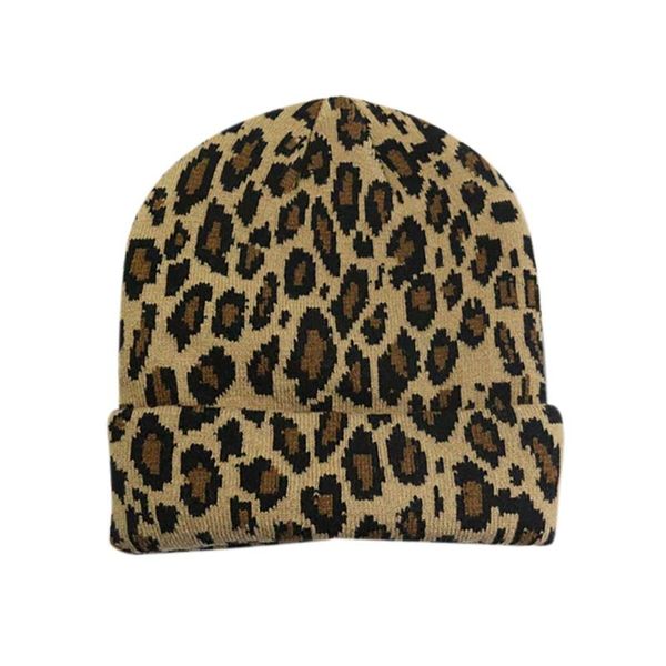 Breite Krempe Hüte Frauen Kappe Herbst Und Winter Mode Lässig Allgleiches Weiche Wolle Hut Leopard Warm Stricken Retro