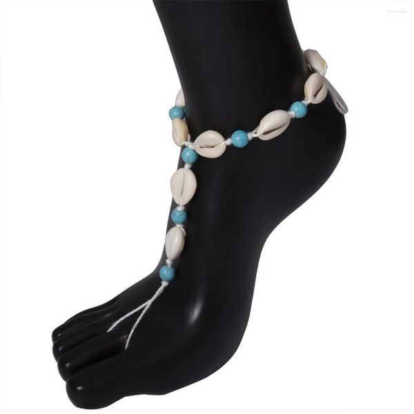Неклеты 1pc Boho Natural Sea Shell Foot Anklet Fashion Fash