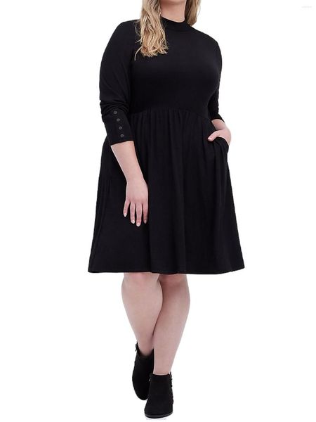 Abiti taglie forti Manica 3/4 Abito casual allentato Donna Conservatore A-line Abbigliamento da ufficio Abbigliamento femminile di grandi dimensioni Lavoro 4XL 5XL 6XL