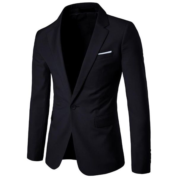 Erkekler Suits Blazers Blazer Suit Ceket İnce Fit Adam Boş Zaman Düz Renk Fonu Gençlik Küçük Tek Kağıt Gevşek Kat Trendi