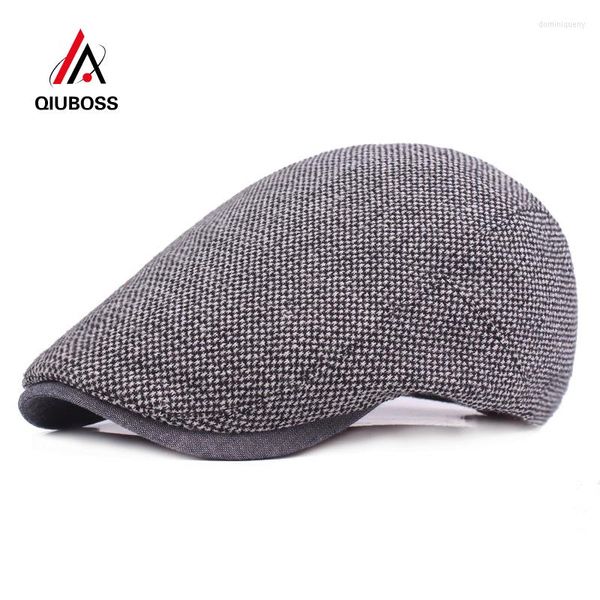 Кепки Sboy QIUBOSS, мужские хлопковые кепки, берет, евро-американская плоская кепка для вождения, гольфа, такси, кепка, туристический солнцезащитный козырек QB109