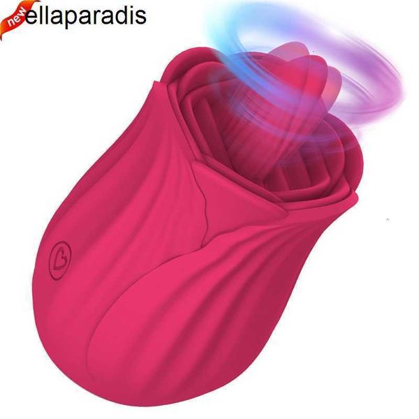 Juguetes sexuales masajeador 10 modos Mini Rosa vibrador lengua lamiendo erótica para mujeres vibración estimulador del clítoris producto del punto G