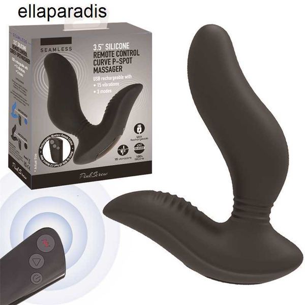 Massaggiatore per giocattoli sessuali Vibratore a 15 velocità per uomo Butt Plug Wireless Remote Prostata Testicolare Negozio di vagine anali