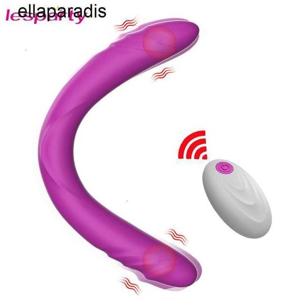 Sexspielzeug-Massagegerät, realistischer Dildo-Vibrator für Frauen, doppelseitig, trägerlos, kabellose Fernbedienung, G-Punkt