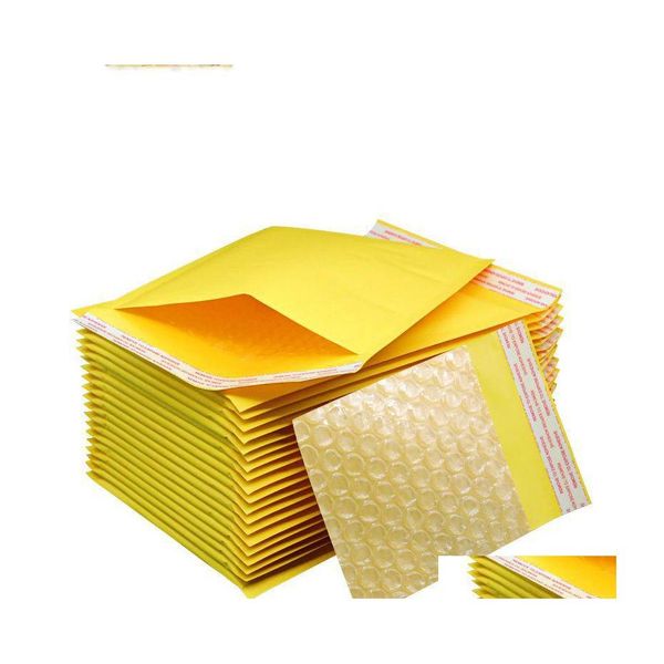 Sacos de embalagem 9 tamanho de saco de bolhas 110x130cm200x250cm SelfSealing Poly Kraft Paper Envelope PE envelopes acolchoados entrega de queda Dhrpg