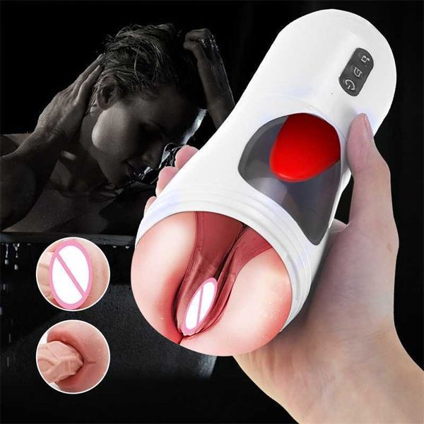 Sexspielzeug Massagegerät Automatischer Masturbator Männlich Echt Vaginal Masturbation Tasse Vibration Blowjob Maschine Spielzeug Vibrator für Männer