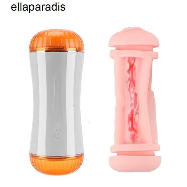 Adulto massageador sexo máquina automática masturbador masculino brinquedos eróticos para homens duplo canal anal vagina masturbação copo real buceta 10 velocidades