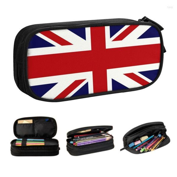 Bolsas de cosméticos Union Jack bandeira do cacho de lápis coreano do Reino